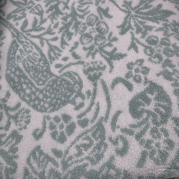 6 Pc William Morris STRAWBERRY THIEF Floral Bath Hand Tip Towel Set Turquoise - Picture 9 of 16